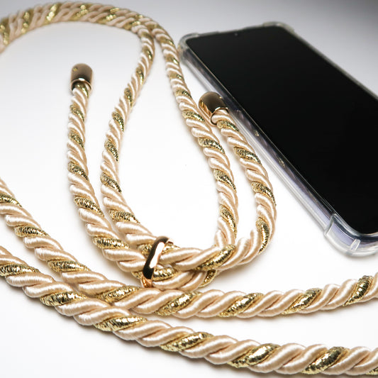 TEK ASKI - Tüm Telefonlara Uyumlu | CUERDA - Krem Gold