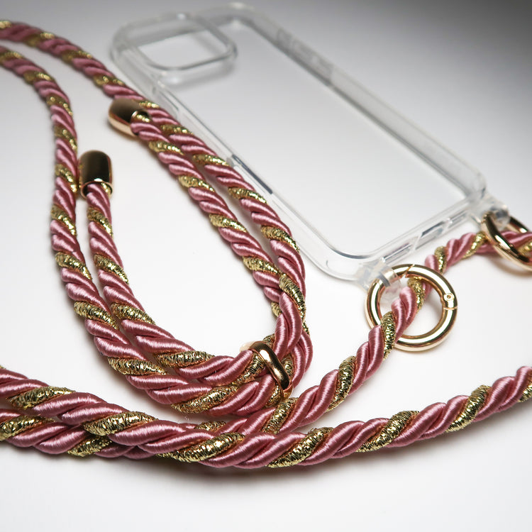 TEK ASKI - Tüm Telefonlara Uyumlu | CUERDA - Pembe Gold