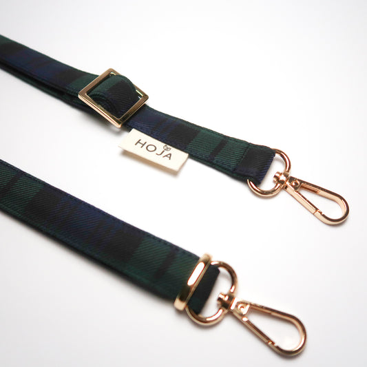 RAYAS | KOYU YEŞİL EKOSE - Gold / Tek Askı