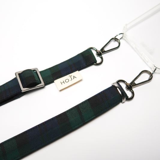 RAYAS | KOYU YEŞİL EKOSE - Black / Telefon Askısı & Kılıf