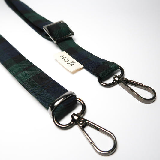 RAYAS | KOYU YEŞİL EKOSE - Black / Tek Askı