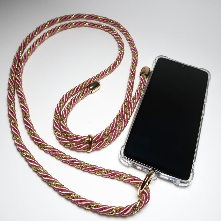 TEK ASKI - Tüm Telefonlara Uyumlu | CUERDA - Pembe Gold
