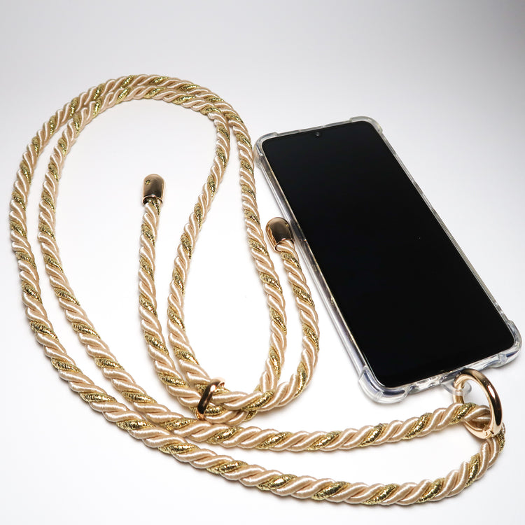 TEK ASKI - Tüm Telefonlara Uyumlu | CUERDA - Krem Gold