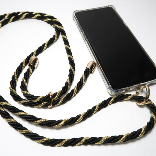 TEK ASKI - Tüm Telefonlara Uyumlu | CUERDA - Siyah Gold