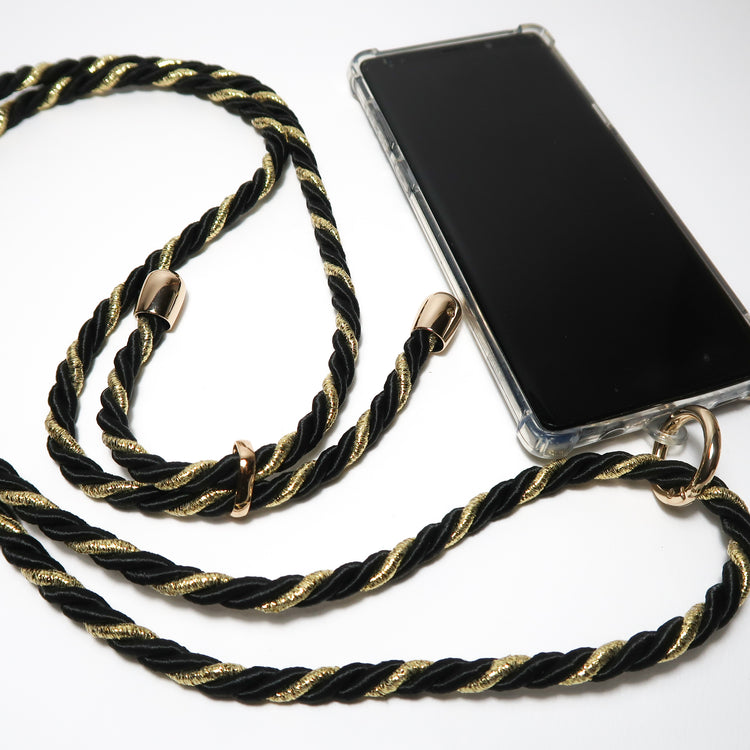 TEK ASKI - Tüm Telefonlara Uyumlu | CUERDA - Siyah Gold