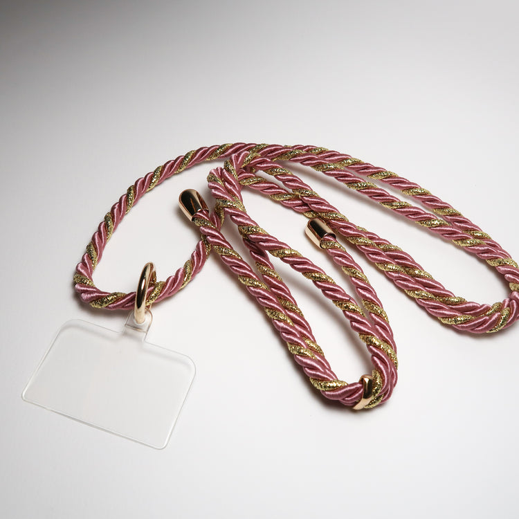 TEK ASKI - Tüm Telefonlara Uyumlu | CUERDA - Pembe Gold