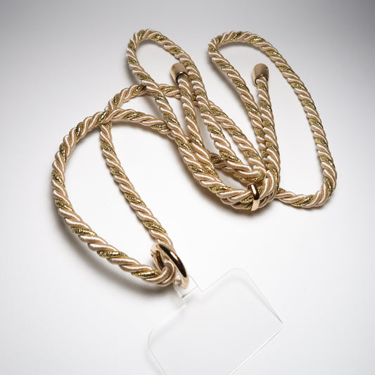 TEK ASKI - Tüm Telefonlara Uyumlu | CUERDA - Krem Gold