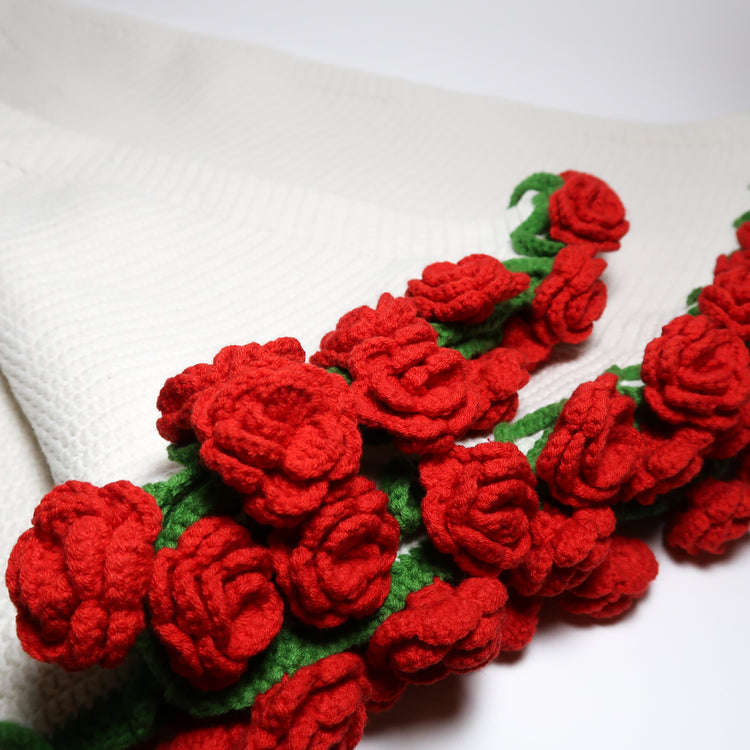 ÖRGÜ GÜL BUKETİ BATTANİYE - KOLTUK ŞALI