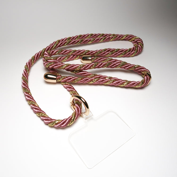 TEK ASKI - Tüm Telefonlara Uyumlu | CUERDA - Pembe Gold